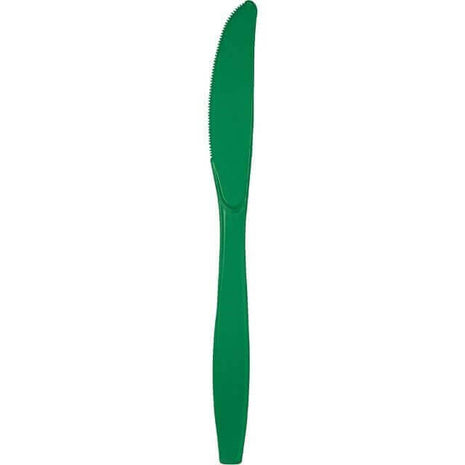 Emerald Green Plastic Knives - SKU:010581- - UPC:073525109428 - Party Expo