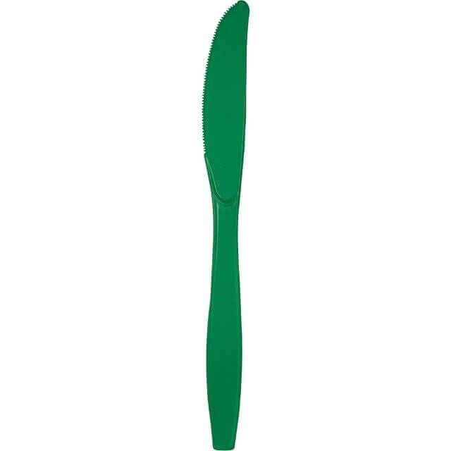 Emerald Green Plastic Knives - SKU:010581- - UPC:073525109428 - Party Expo