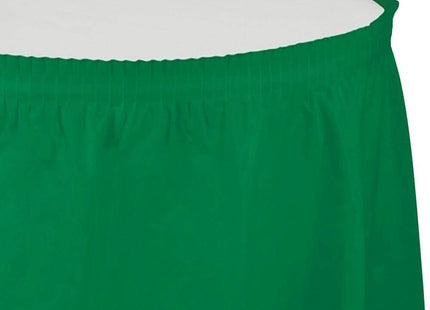 Emerald Green Plastic Tableskirt - SKU:010020 - UPC:073525025872 - Party Expo