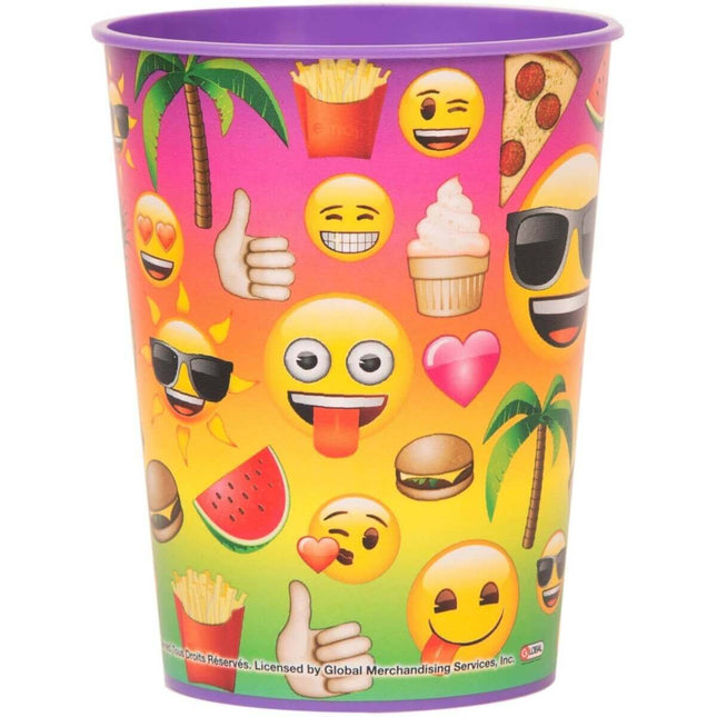 Emoji Beach Summer Plastic Cup - SKU:50588 - UPC:011179505883 - Party Expo