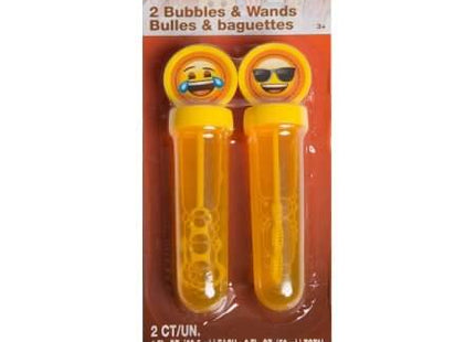 Emoji Bubbles & Wands (2pcs) - SKU:50956 - UPC:011179509560 - Party Expo