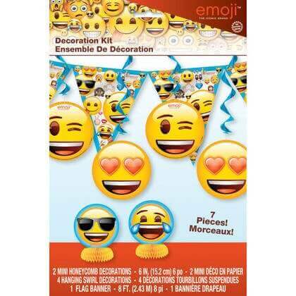 Emoji Animation Birthday Party Decoration Kit (7pcs) - SKU:50624 - UPC:011179506248 - Party Expo