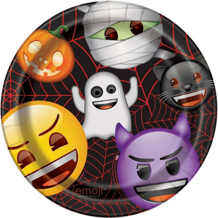 9" Emoji Halloween Paper Plates (8ct) - SKU:50845 - UPC:011179508457 - Party Expo