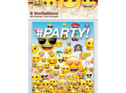 Emoji Invitations (8count) - SKU:50614 - UPC:011179506149 - Party Expo