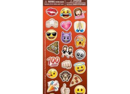 Emoji Puffy Sticker Sheet - SKU:50581 - UPC:011179505814 - Party Expo