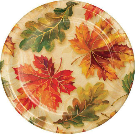 Fall Flourish - 7" Lunch Plates (8ct) - SKU:333338 - UPC:039938523572 - Party Expo
