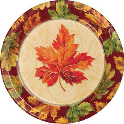 Fall Flourish - 9" Dinner Plates (8ct) - SKU:333337 - UPC:039938523565 - Party Expo