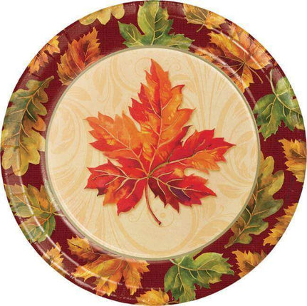 Fall Flourish - 9" Dinner Plates (8ct) - SKU:333337 - UPC:039938523565 - Party Expo