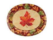 Fall Flourish - Oval Luncheon Platter - SKU:333339 - UPC:039938523589 - Party Expo