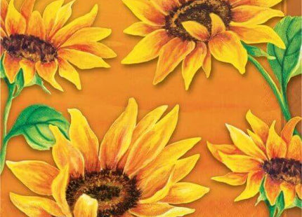 Fall Sunflower - Lunch Napkins (16ct) - SKU:333347 - UPC:039938523664 - Party Expo