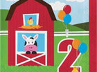 Farmhouse Fun 2nd Birthday Lunch Napkins - SKU:662506 - UPC:039938112578 - Party Expo