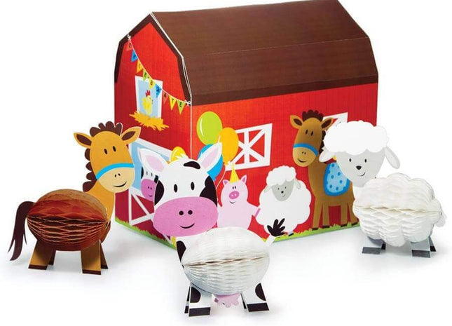 Farmhouse Fun Cpiece 3D Standup W/Hc Animals - SKU:265506 - UPC:039938112646 - Party Expo