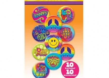 Feeling Groovy Buttons - SKU:391651 - UPC:013051433994 - Party Expo