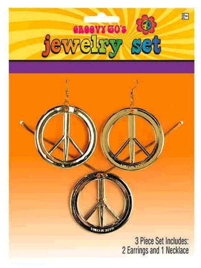 Feeling Groovy Peace Jewelry Set - SKU:840575 - UPC:809801709699 - Party Expo