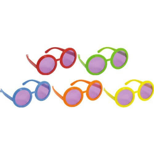 Feeling Groovy Solid Color Glasses - SKU:250249 - UPC:013051434199 - Party Expo
