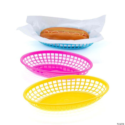 Fiesta Neon Food Baskets (1ct) - SKU:3L-13963860 - UPC:244561787776 - Party Expo