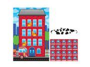 Flaming Building & Fire Truck - Pin Game - SKU:332211 - UPC:039938508111 - Party Expo