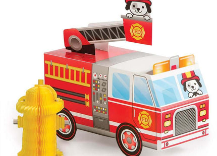 Flaming Fire Truck Centerpiece - SKU:332201 - UPC:039938508012 - Party Expo