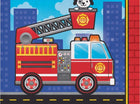 Flaming Fire Truck Lunch Napkins - SKU:331502 - UPC:039938500344 - Party Expo