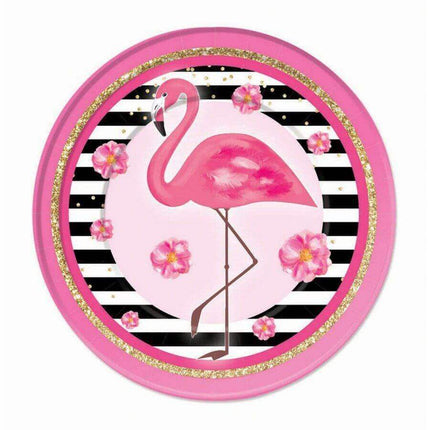 Flamingo - 9" Dinner Plates (8ct) - SKU:85347 - UPC:721773853470 - Party Expo