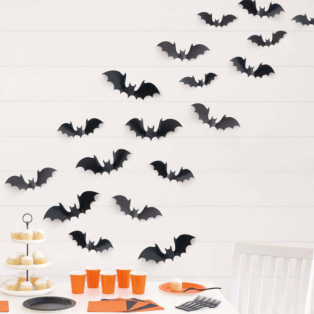 Flying Bats Wall Decoration Kit - SKU:23755 - UPC:011179237555 - Party Expo