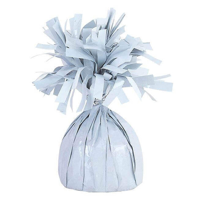 Foil Balloon Weight - White - SKU:84392 - UPC:708450603788 - Party Expo