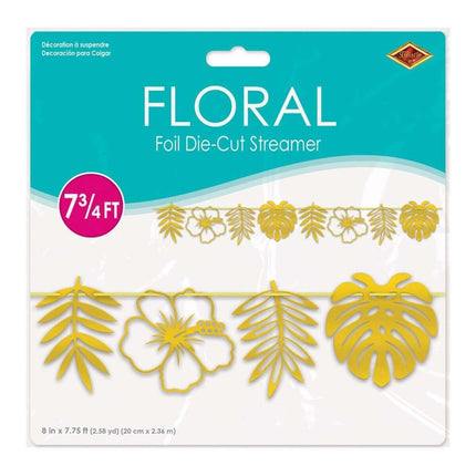 Foil Die Cut Floral Streamer - Party Expo