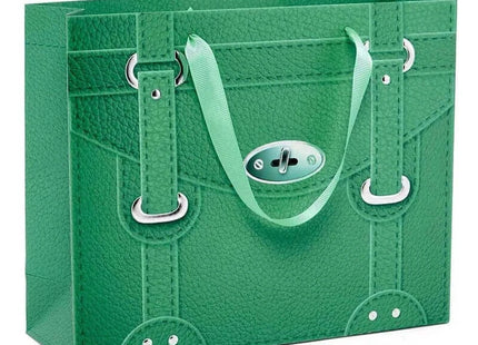 Forest Green Faux Leather Handbag (Large Giftbag) - SKU: - UPC:78311378 - Party Expo