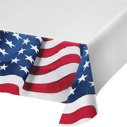 Freedoms Flag Plastic Tablecloth - SKU:327200 - UPC:039938448264 - Party Expo