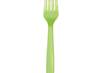 Fresh Lime Plastic Forks - SKU:011123- - UPC:073525809281 - Party Expo