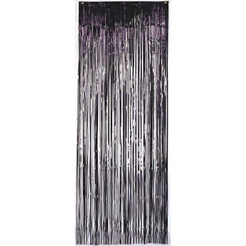 Fringed Doorway Curtain - Black - SKU:24200.1 - UPC:048419576808 - Party Expo