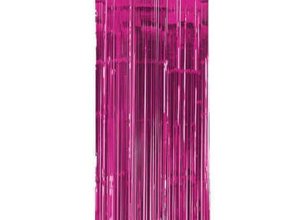 Fringed Doorway Curtain - Bright Pink - SKU:24200.102999999999 - UPC:013051706234 - Party Expo