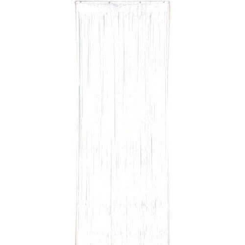 Fringed Doorway Curtain - White - SKU:242000.08 - UPC:013051706036 - Party Expo
