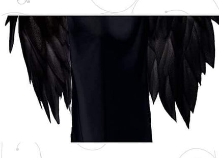 Full Length Angel Wings - Black - SKU:30679OS - UPC:843248157903 - Party Expo
