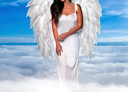 Full Length Angel Wings - White - SKU:30678OS - UPC:843248157897 - Party Expo