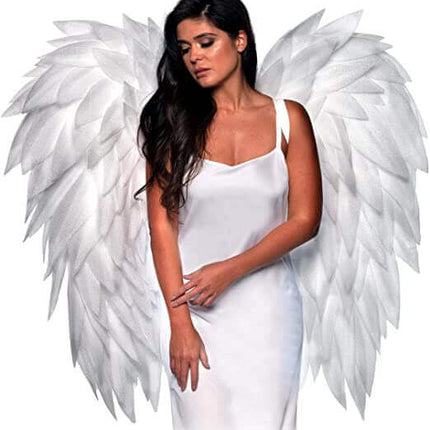 Full Length Angel Wings - White - SKU:30678OS - UPC:843248157897 - Party Expo