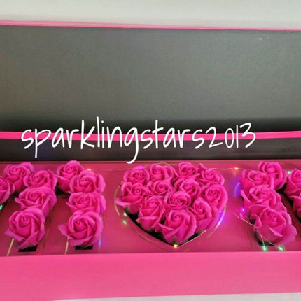 Fuschia Mom Box with Flowers and Lights - SKU: - UPC:681402393824 - Party Expo