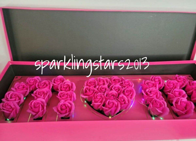 Fuschia Mom Box with Flowers and Lights - SKU: - UPC:681402393824 - Party Expo