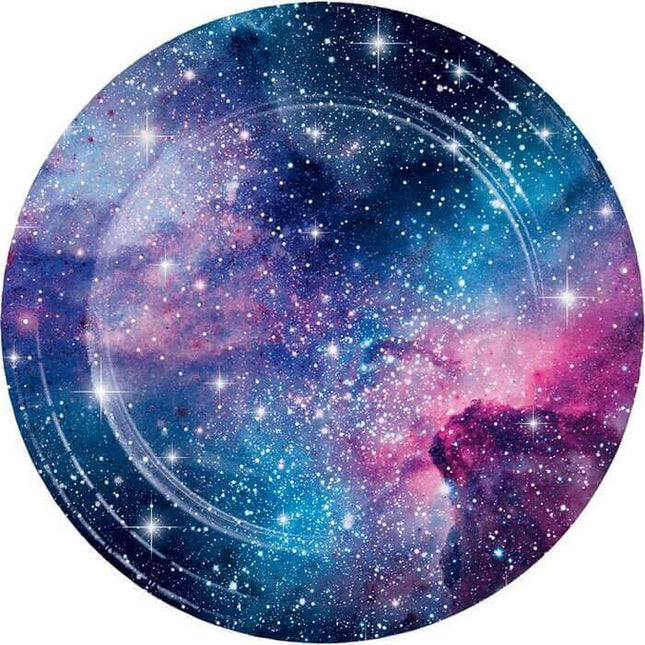 Galaxy Party - 9" Dinner Plates (8ct) - SKU:336039 - UPC:039938557348 - Party Expo