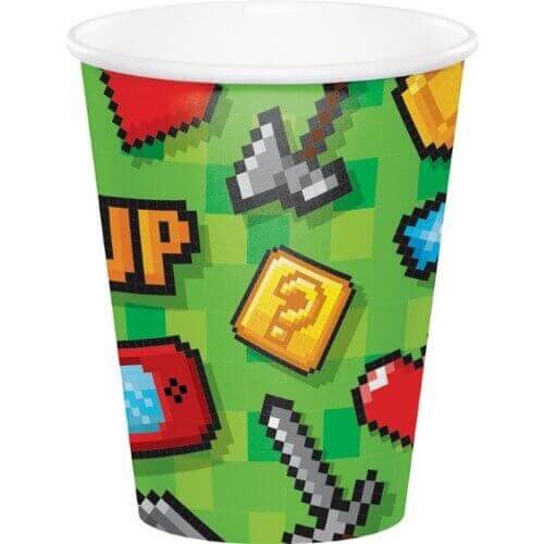 Gaming Party 9oz Cups - SKU:336038 - UPC:039938557331 - Party Expo