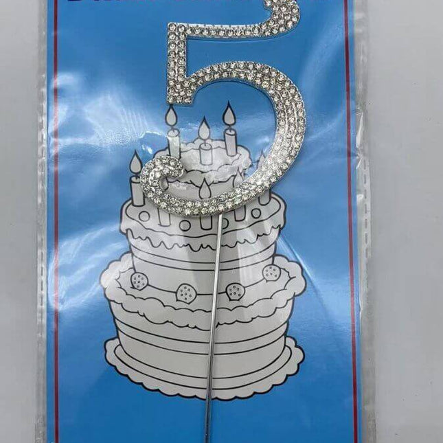 Gem Cake Topper - #5 - SKU:091717-5 - UPC:677545157942 - Party Expo