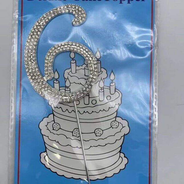 Gem Cake Topper - #6 - SKU:091717-6 - UPC:677545157959 - Party Expo