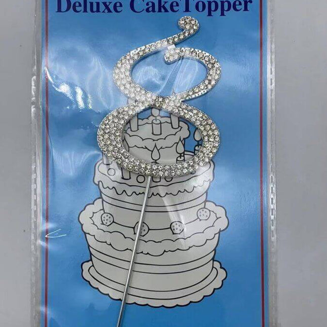 Gem Cake Topper - #8 - SKU:091717-8 - UPC:677545157973 - Party Expo