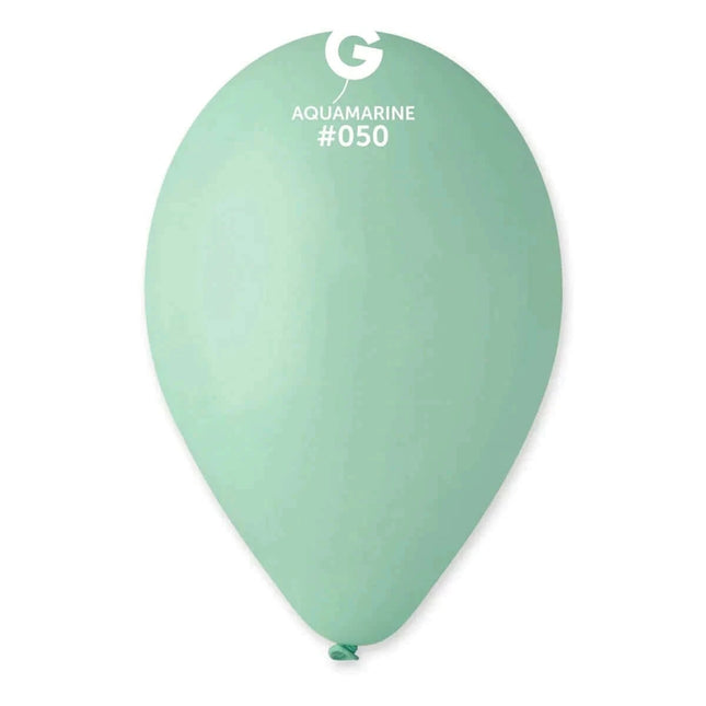 Gemar - 12" Aquamarine Latex Balloons #050 (50pcs) - SKU:115000 - UPC:8021886115000 - Party Expo