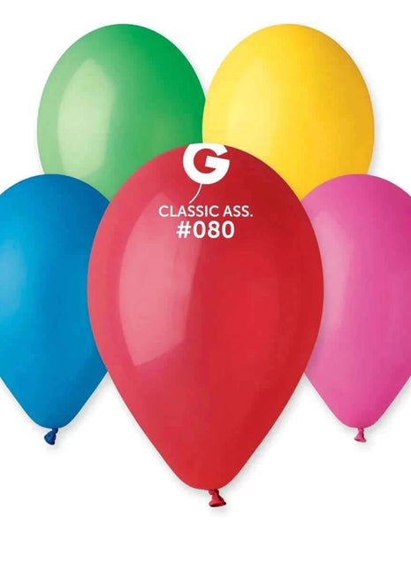 Gemar - 12" Assorted Latex Balloons #080 (50pcs) - SKU:118001 - UPC:8021886118001 - Party Expo