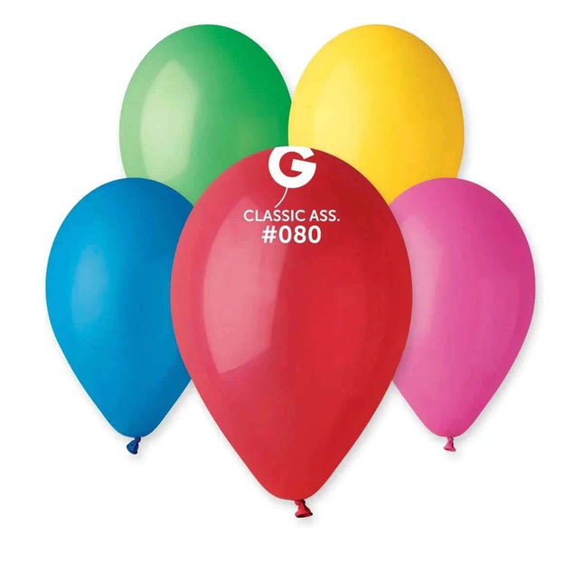 Gemar - 12" Assorted Latex Balloons #080 (50pcs) - SKU:118001 - UPC:8021886118001 - Party Expo