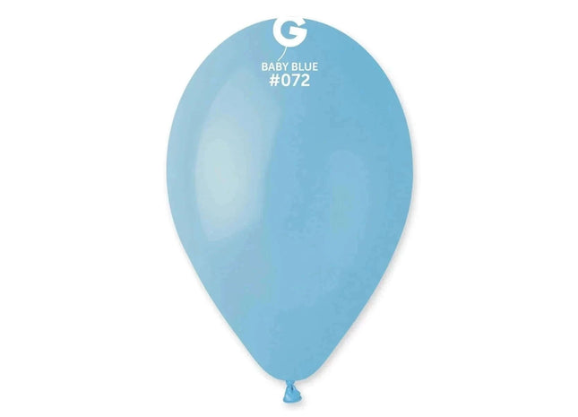 Gemar - 12" Baby Blue Latex Balloons #072 (50pcs) - SKU:117202 - UPC:8021886117202 - Party Expo