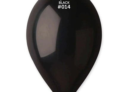 Gemar - 12" Black Latex Balloons #014 (50pcs) - SKU:111408 - UPC:8021886111408 - Party Expo