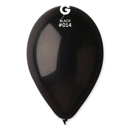 Gemar - 12" Black Latex Balloons #014 (50pcs) - SKU:111408 - UPC:8021886111408 - Party Expo