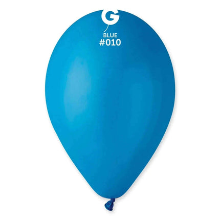 Gemar - 12" Blue Latex Balloons #010 (50pcs) - SKU:111002 - UPC:8021886111002 - Party Expo